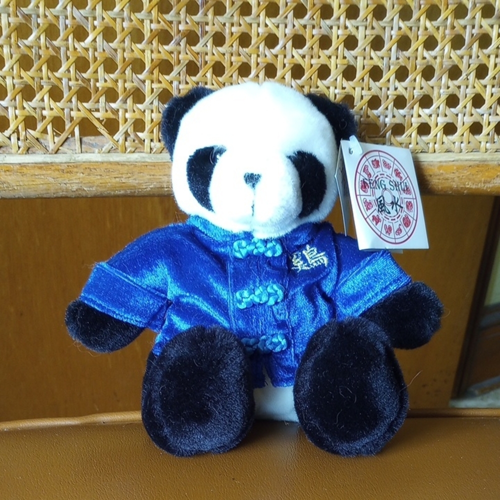 NWT Carleton Cards Feng Shui Panda, Chinese Year of the Rooster, Blue Jacket